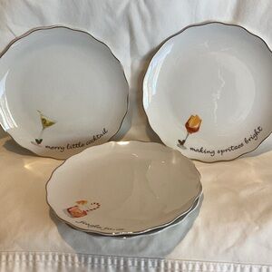 Holiday Cheers Appetizer Plates - set of 4